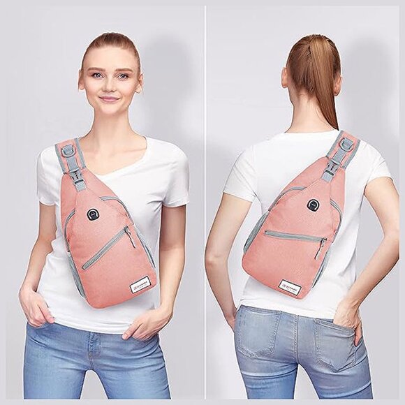 Sling Bag for Women Men:Small Crossbody Sling Backpack - Mini Pink(new) - Picture 8 of 8